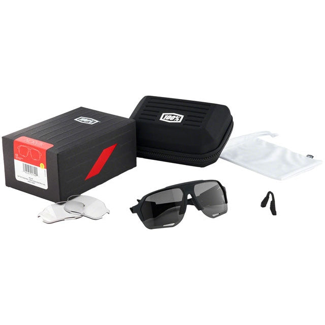 100% Norvick Sunglasses - Matte Black, Gray PEAKPOLAR Lens