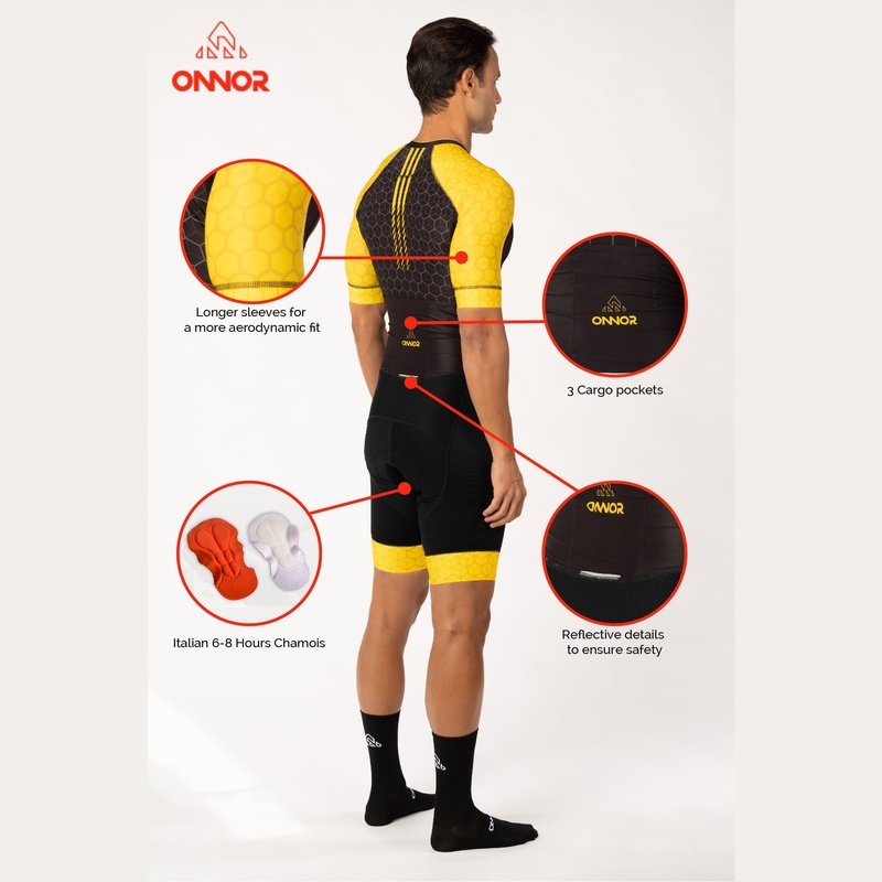 Onnor Sport Men's Bumblebee Elite Cycling Skinsuit