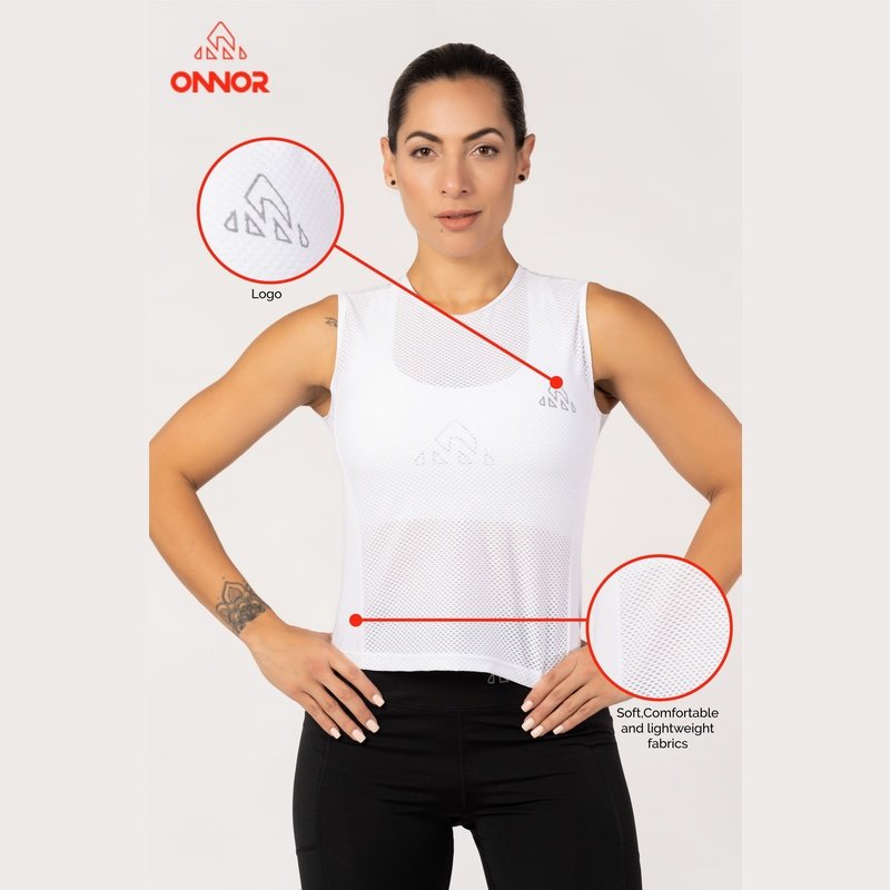 Onnor Sport Women's White Pro Running Base Layer