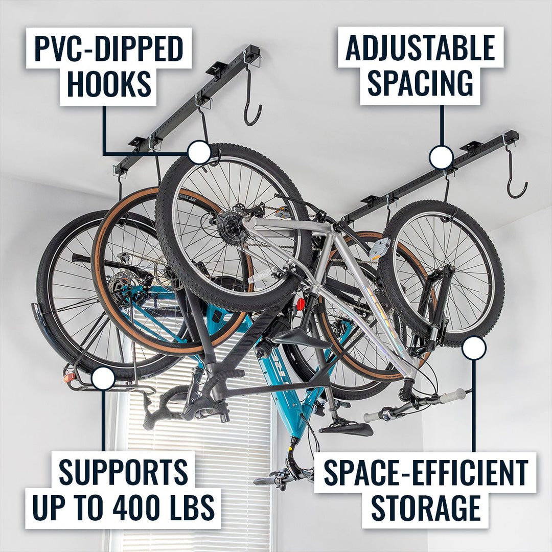 StoreYourBoard G-Bike Ceiling | Adjustable Ceiling Storage System | Holds up to 8 Bikes