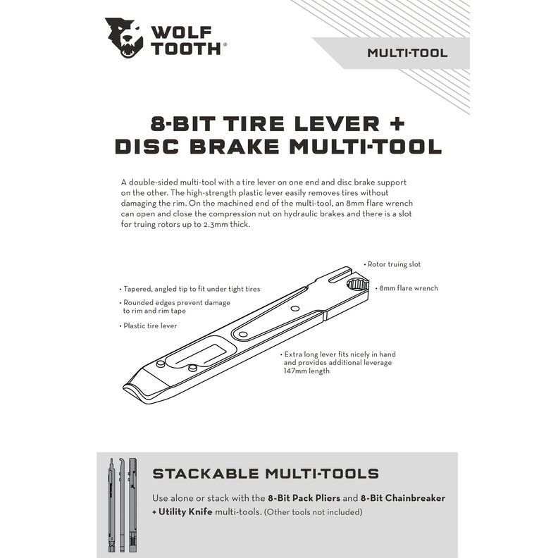 8-Bit Tire Lever + Disc Brake Multi-Tool